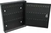 An open black metal key cabinet with 60 numbered hooks is shown against a light gray background. Produktbild-Vorschau