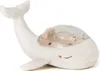 A white plush whale toy with a clear dome on its back, lying on a white background. Anteprima dell’immagine prodotto
