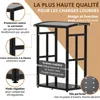 Range-bûches extérieur avec toit 91 × 56 × 117 cm Abri bois Voir les images du produit 6