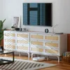 FCH Commode 6 tiroirs en rotin, commode boho pour chambre à Voir les images du produit 7