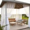2er Set Vorhänge Voile Blumenmuster Outdoor Vorhang Produktbild-Vorschau 8