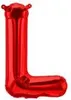 Folienballon Buchstabe L, rot, ca. 40 cm, für Luftbefüllung Produktbild-Vorschau 2