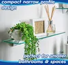 Harbour Housewares Schwebende Glas-Badezimmerregale – 60 cm Produktbild-Vorschau 3