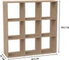 Brüder-Möbel | Würfelregal 3x3 - Bücherregal in Eiche Produktbild-Vorschau 2