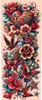 Weltkulturen Tattoo Arm Design Schwarz Weiß Kunst Karneval Produktbild-Vorschau 5