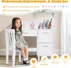 COSTWAY Set di banchi per bambini, banco di scuola con Anteprima dell’immagine prodotto 2