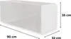 Meuble Mural Suspendu Blanc Brillant 90 x 35 x 32 cm – Voir les images du produit 2