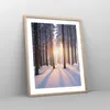 Gerahmtes Poster - Rahmen in heller Eiche - Wald Winter Produktbild-Vorschau 8