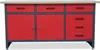 Werkbank Werktisch anthrazit-rot; Holzplatte 85x170x60 Produktbild-Vorschau 2