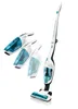A white and blue cordless vacuum cleaner with three detachable dustbins shown in a studio setting against a white background. Náhled obrázku produktu