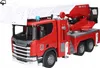A toy fire truck with a ladder and water pump. Náhled obrázku produktu