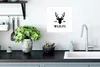 MuchoWow® Poster Hirsch - Logo - Schwarz - Weiß 30x30 cm - Produktbild-Vorschau 3