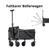 Faltbarer Bollerwagen mit 4 Rädern – Transportwagen für Produktbild-Vorschau 1