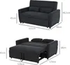 Sofa rozkładana HOMCOM, sofa 2-osobowa z funkcją spania, Podgląd zdjęcia produktu 3