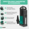 VONROC Tauchpumpe mit integriertem Schwimmer [750W] - Produktbild-Vorschau 7
