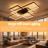 Smart LED Deckenleuchte Schwarz 90x60 cm, moderne Produktbild-Vorschau 2