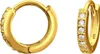 925 Sterling Silber Creolen Ohrringe vergoldet 12mm in Produktbild-Vorschau 1