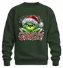 Grinchy Weihnachten Glitzer Strass Santa Ugly Christmas Produktbild-Vorschau 1