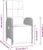 vidaXL Garten-Relaxsessel mit Kissen 2 Stk. Poly Rattan Produktbild-Vorschau 7