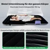 A woman is sleeping on an inflatable car mattress in the back of a vehicle. The image also shows close-ups of the mattress's two different surfaces. Náhľad obrázku produktu