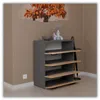 Schuhschrank „4U“ Mattgrau / Wotan Eiche Produktbild-Vorschau 4