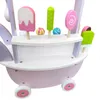4iQ Carrello girello in legno per gelateria su ruote Anteprima dell’immagine prodotto 4