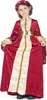 Costume da regina bambina medievale rosso-crema-oro - Anteprima dell’immagine prodotto 2