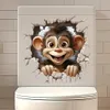 GKA WC Deckel Aufkleber lustiger Affe Toilettendeckel Produktbild-Vorschau 2