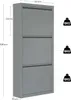 WOLTU Schuhschrank mit 3 Klappen, Schuhkommode, aus Metall, Produktbild-Vorschau 3