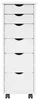 vidaXL Rollschrank 34 x 39 x 93,5 cm Massivholz Kiefer Weiß Produktbild-Vorschau 5