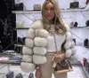 Damen Kunstpelz Mantel Kurzer Faux Pelz Winterjacke Produktbild-Vorschau 3