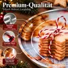 4 Keksteller Weihnachtsteller Plätzchenteller Metall Produktbild-Vorschau 3