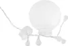 A close-up shot of a string of white LED lights with a large frosted globe light. Náhľad obrázku produktu