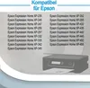 A list of compatible Epson printer models is displayed next to an image of an Epson printer. Produktbild-Vorschau