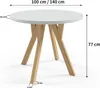 Masseno ESSTISCH FABIO 100 cm - 140 cm / 100 cm x 77 cm Produktbild-Vorschau 4