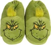 A pair of green Grinch-themed slippers shown from the front. Produktbild-Vorschau