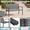 COSTWAY Gartenbank Wetterfest 110x 55x 84 cm, 2-Sitzer Produktbild-Vorschau 6