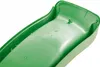 A close-up view of the interior of a green plastic slide. Produktbild-Vorschau