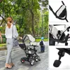 4 in 1 Baby-Dreirad Kinderdreirad Lenkstange Fahrrad Baby Produktbild-Vorschau 2