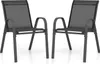 Two black outdoor chairs are shown from the front on a white background. Náhľad obrázku produktu