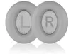 Two silver-colored earpads for headphones, labeled 'L' and 'R'. Produktbild-Vorschau