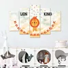 5-teiliges leinwandbild könig der löwen 150x100 cm Feeby Produktbild-Vorschau 2