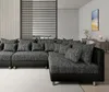 DELIFE Wohnlandschaft Clovis XXL Schwarz Hocker Ottomane Produktbild-Vorschau 5