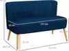 HOMCOM 2-Sitzer Sofa Zweisitzer, Loveseat mit Leinenoptik, Produktbild-Vorschau 3