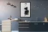MuchoWow® Gerahmtes Poster Eine schwarz-weiße Illustration Produktbild-Vorschau 2
