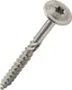 A single stainless steel screw on a white background. Anteprima dell’immagine prodotto