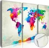 3mm Acrylglasplatte Acrylglasbild - World Map: An Explosion Produktbild-Vorschau 1