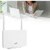 A woman is working at a desk with a laptop and tablet, while a 4G WiFi router is in the foreground. Náhled obrázku produktu