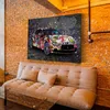 Wandbild Leinwandbild Luxus Auto Sportwagen Graffiti Street Produktbild-Vorschau 3