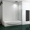 80X140cm Badewannenaufsatz Duschabtrennung Echtglas Produktbild-Vorschau 2